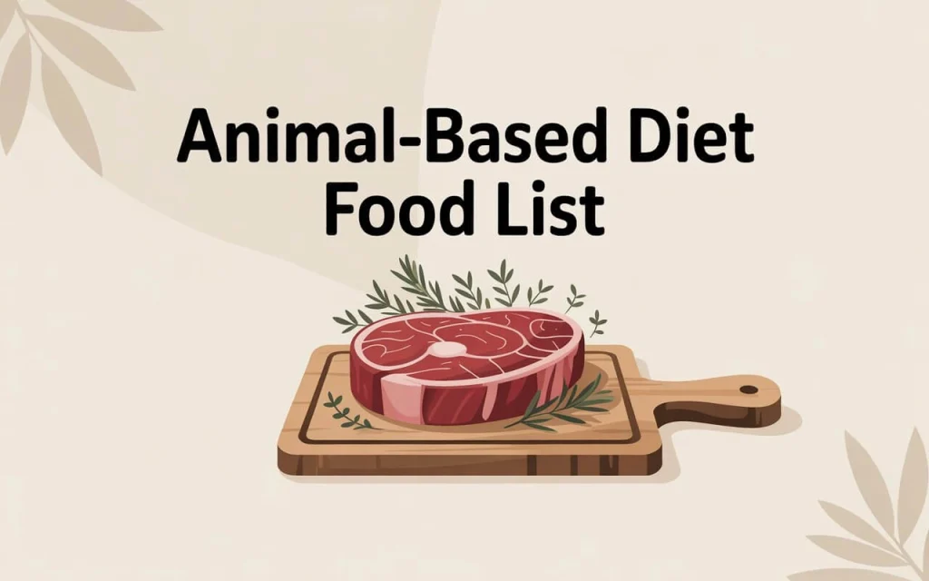 Animal Based Diet Food List Animal-Based Diet Food List